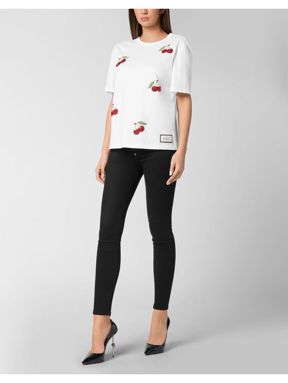 PHILIPP PLEIN PHILIPP PLEIN T-Shirt 23597 Biały Over Fit