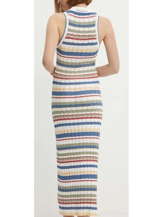 Pepe Jeans Pepe Jeans Sukienka codzienna PL953573 553 Écru Regular Fit
