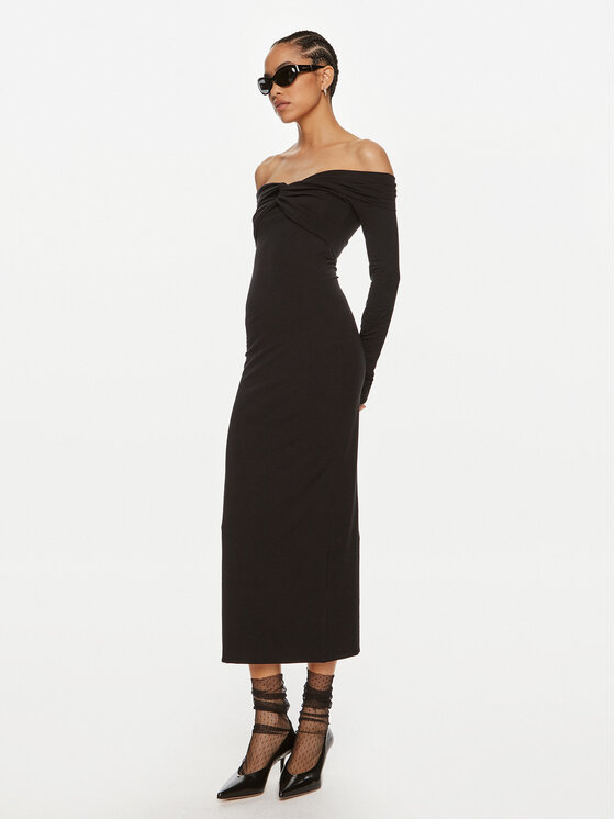 ROTATE ROTATE Φόρεμα κοκτέιλ Pippi 113026100 Μαύρο Slim Fit