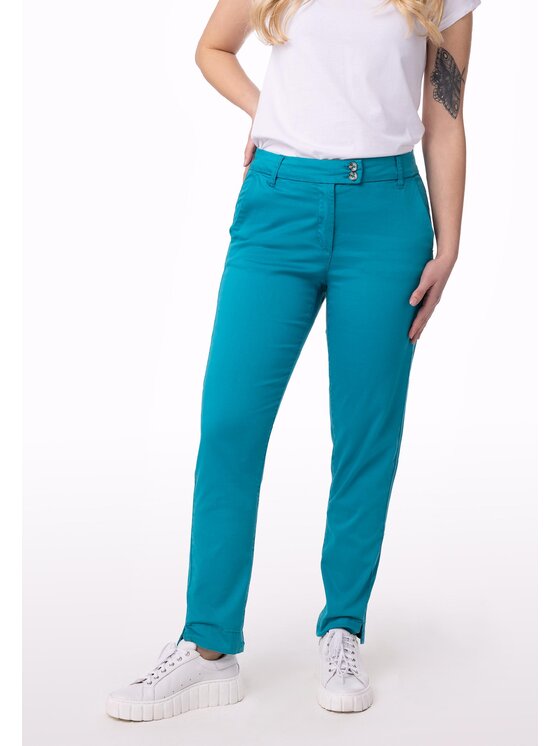 QUIOSQUE QUIOSQUE Bavlnené nohavice QUIOSQUE 3OM003804 Modrá Regular Fit