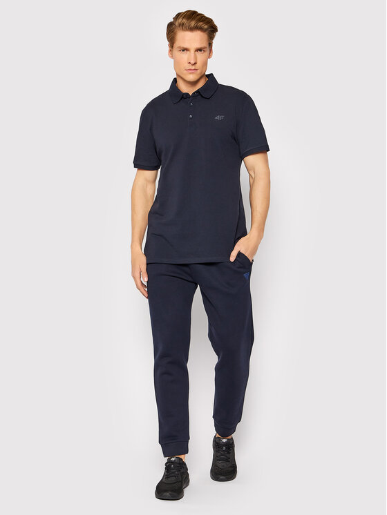 4F 4F Polo NOSH4-TSM356 Granatowy Regular Fit