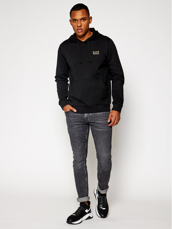 EA7 Emporio Armani EA7 Emporio Armani Mikina 8NPM04 PJ05Z 0208 Čierna Regular Fit