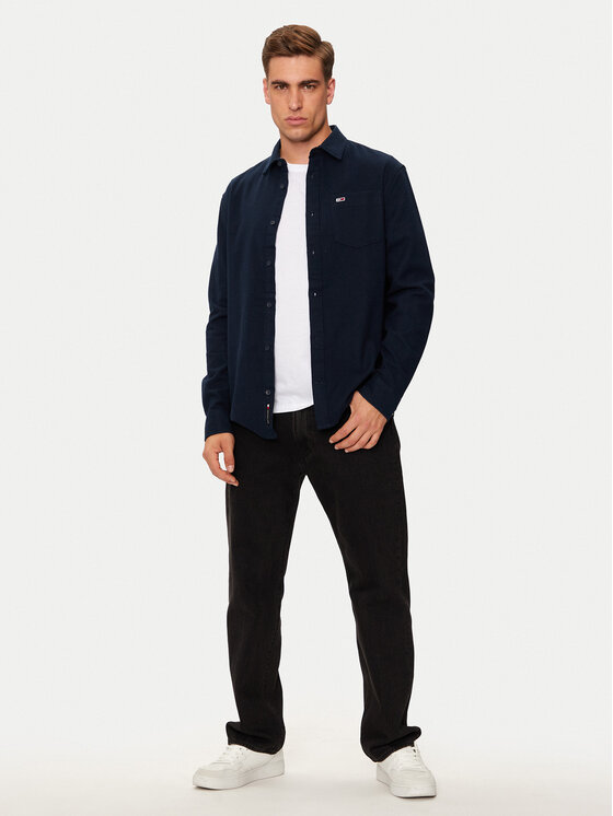 Tommy Jeans Tommy Jeans Cămașă DM0DM19656 Bleumarin Regular Fit