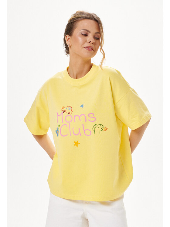 Mirons Mirons T-Shirt Print Żółty Regular Fit