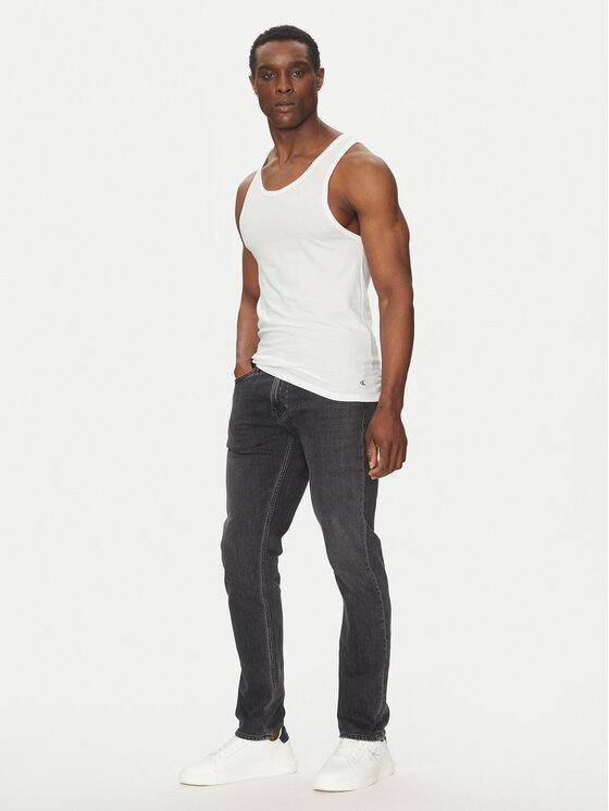 Calvin Klein Underwear Calvin Klein Underwear Set 3 majic brez rokavov Tank 3Pk LV00NB4184 Bela Slim Fit