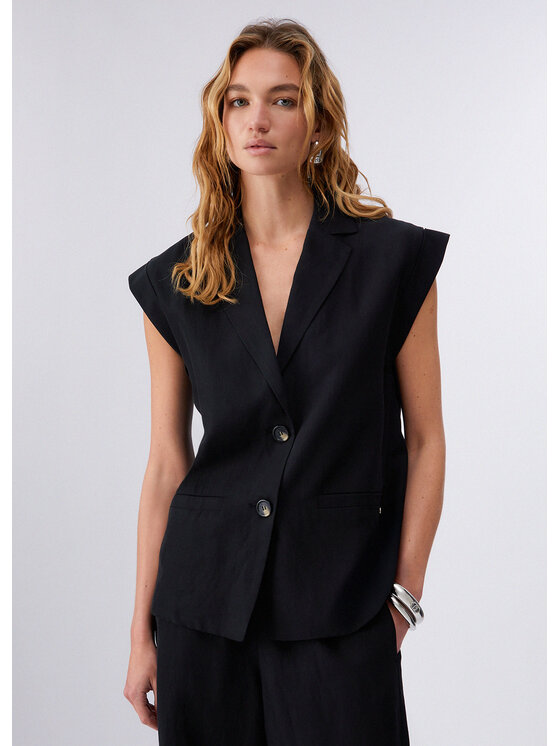 Liu Jo Liu Jo Kamizelka WA6369T481822222 Czarny Loose Fit
