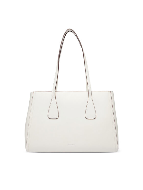 Calvin Klein Calvin Klein Geantă Ck Medium Work Tote LV04F3442G Alb