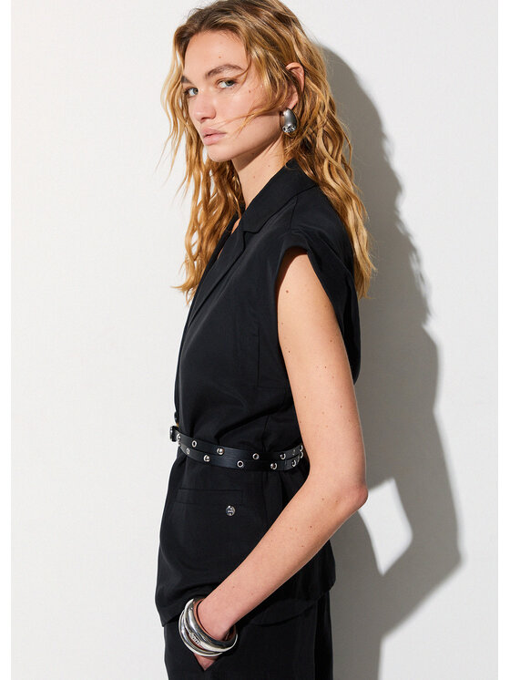 Liu Jo Liu Jo Kamizelka WA6369T481822222 Czarny Loose Fit