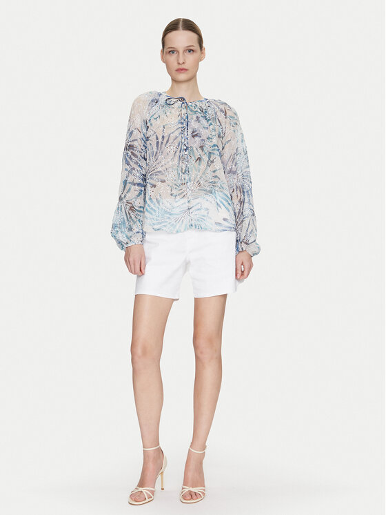 Guess Guess Blúzka W5GH60 W0WA2 Modrá Regular Fit
