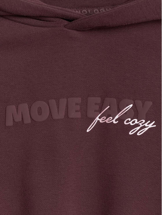 4F 4F Bluza COZY Brązowy ciemny Regular Fit
