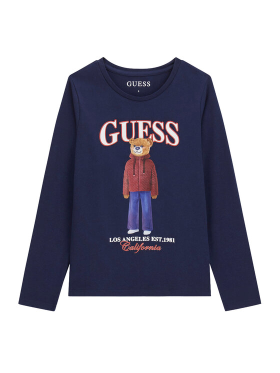 Guess Guess Μπλουζάκι J6BI12 K5793 Σκούρο μπλε Regular Fit
