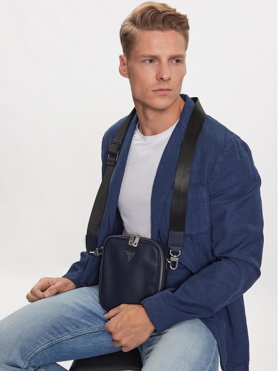 Guess Guess Borsellino Certosa Saffiano Sport HMECSA P3254 Blu scuro