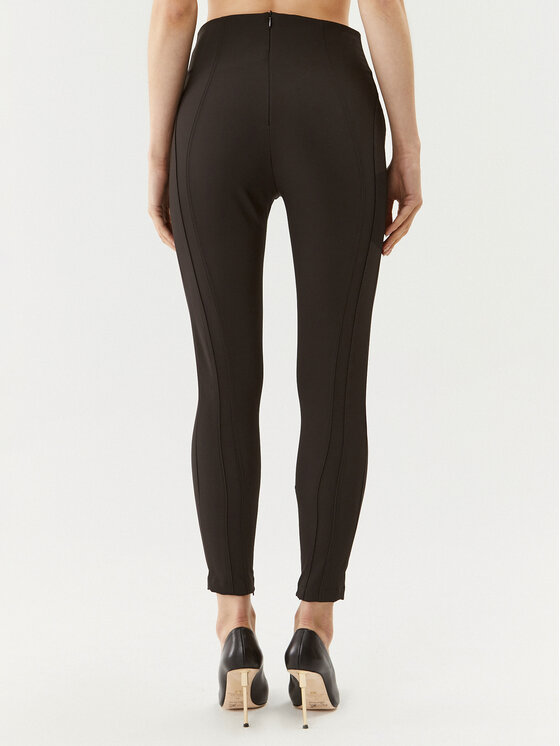 Rinascimento Rinascimento Medžiaginės kelnės CFC0116017003 Juoda Slim Fit