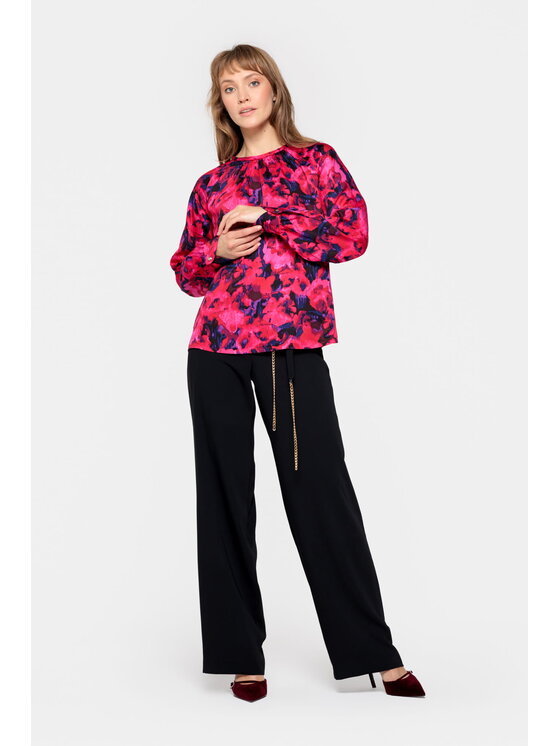 EMOI EMOI Bluzka elegancka w zjawiskowych kolorach Różowy Feminine Fit