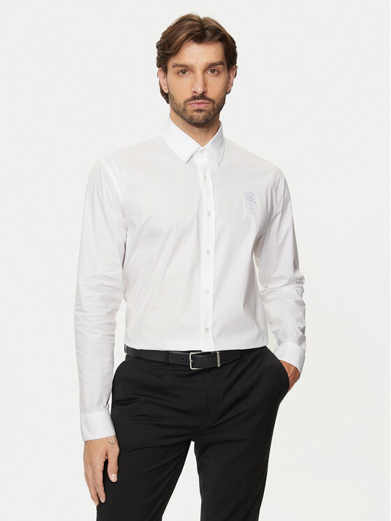 Férfi Ing KARL LAGERFELD, Méret: L, Fehér, 605951 544600