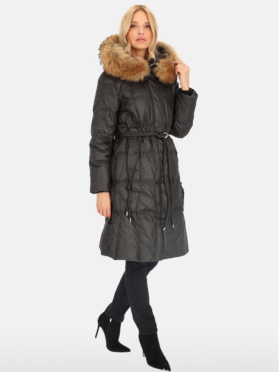Perso Perso Kurtka damska BLH241002FXR Czarny Regular Fit