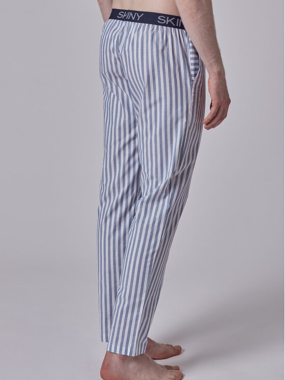 Skiny Skiny Kalhoty z materiálu 80511 Bílá Regular Fit