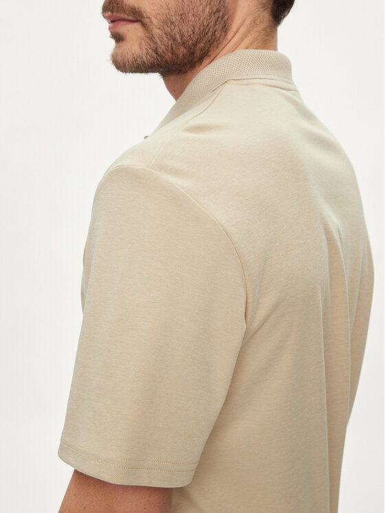 Jack&Jones Jack&Jones Тениска с яка и копчета Crodney 12251180 Бежов Regular Fit