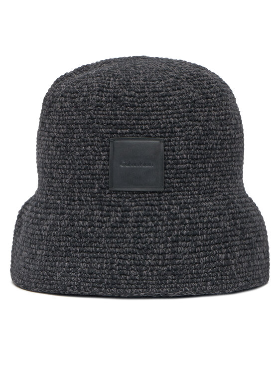 Pălărie Calvin Klein Crochet Bucket LV04K5064G Negru