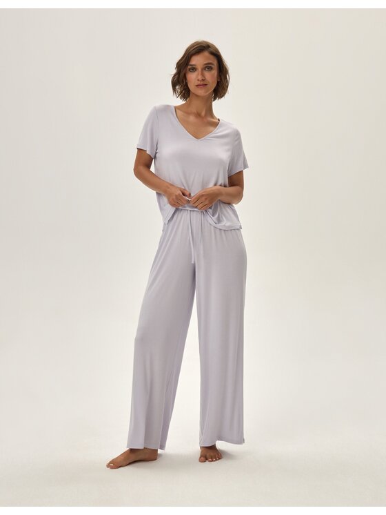 Esotiq Esotiq Piżama 42062 Szary Regular Fit