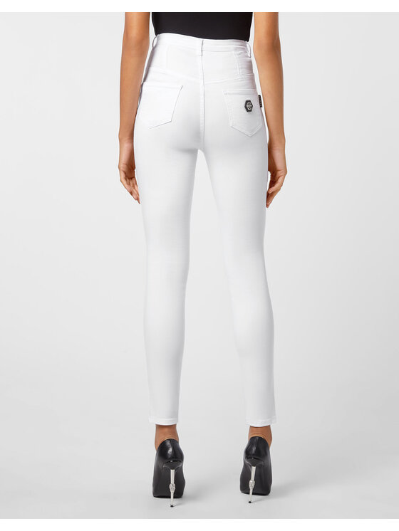 PHILIPP PLEIN PHILIPP PLEIN Jeansy 4631 Biały Slim Fit