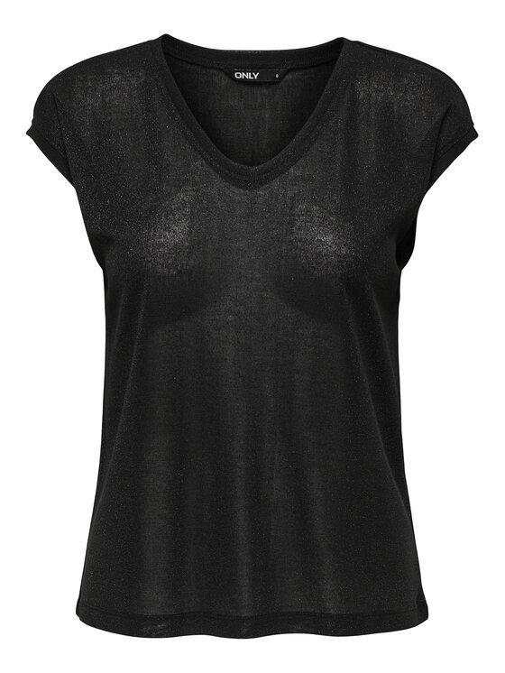 ONLY ONLY T-Shirt Silvery 15136069 Czarny Loose Fit