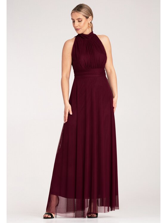 FIGL FIGL Abito da sera M1173 Bordeaux Flared Fit