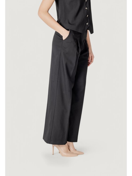 ICHI ICHI Pantaloni da donna IHZIMMIE PA5 Nero Palazzo Fit