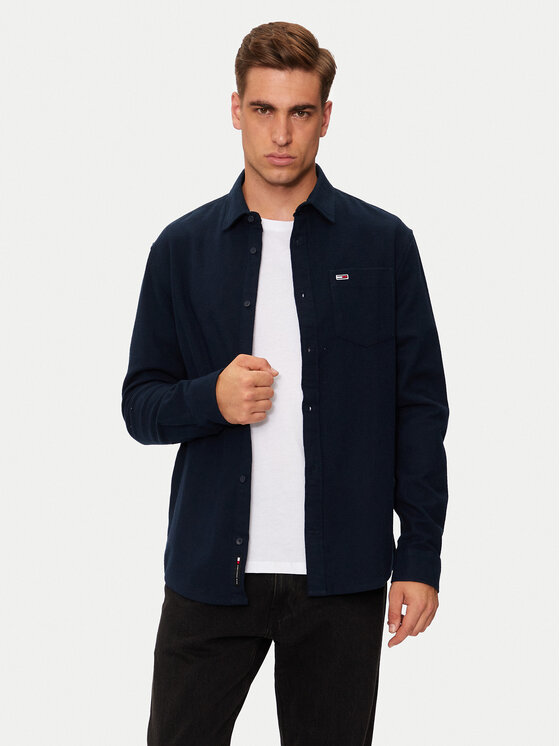 Tommy Jeans Cămașă DM0DM19656 Bleumarin Regular Fit