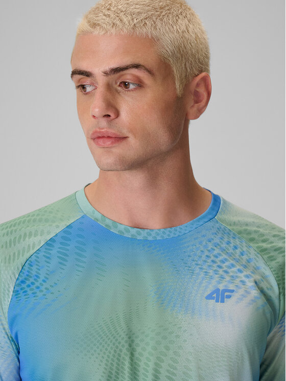 4F 4F Koszulka techniczna SERVE & SMASH Zielony Regular Fit