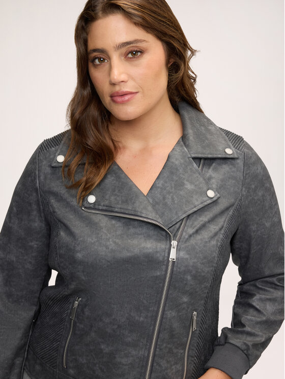 Fiorella Rubino Fiorella Rubino Giacca in similpelle R376T001382N013 Grigio Regular Fit