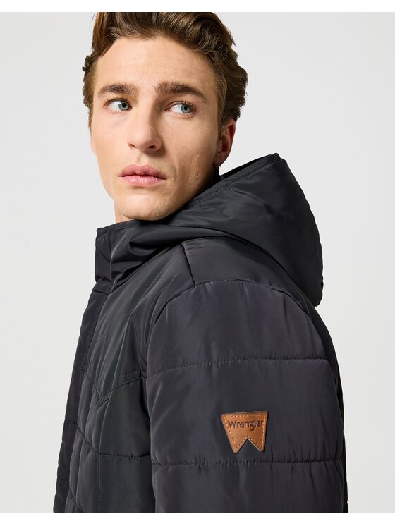 Wrangler Wrangler Kurtka puchowa TRANSITIONAL JACKET Czarny Regular Fit