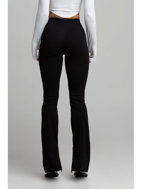 Chiara Wear Chiara Wear Spodnie materiałowe FLARE Czarny Regular Fit