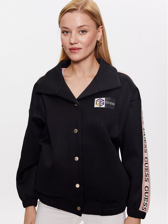 Guess Guess Kurtka przejściowa Beulah V3YL01 KBSK0 Czarny Regular Fit