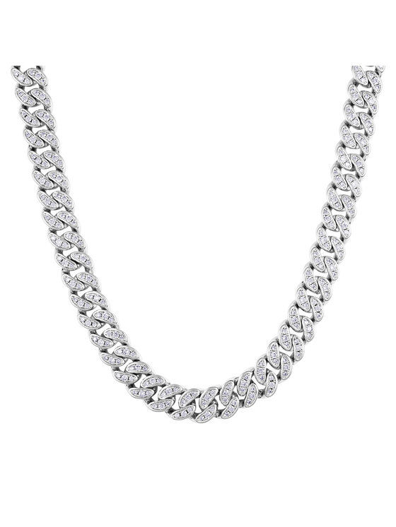 ICED STUFF Retiazka Diamond Cuban Link Biele zlato