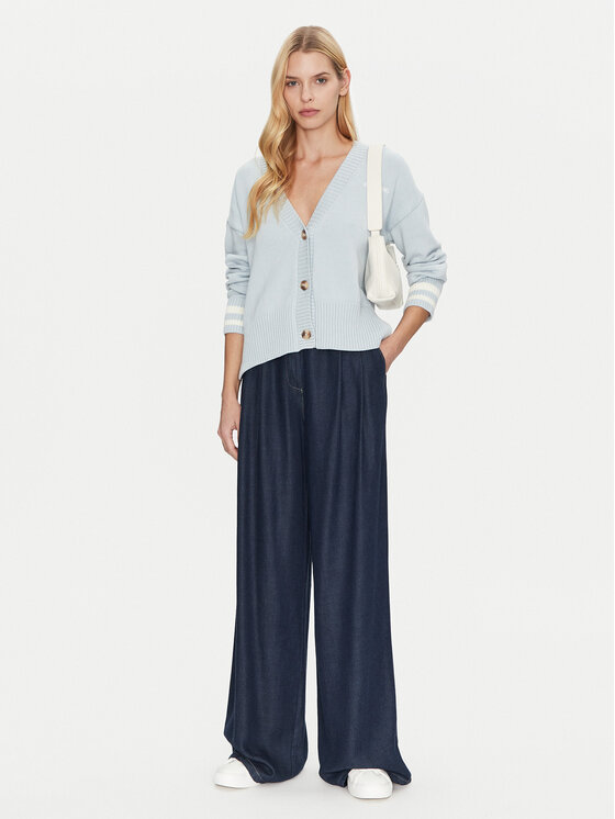 Guess Jeans Guess Jeans Kardigán W4BR81 Z3HM1 Modrá Regular Fit