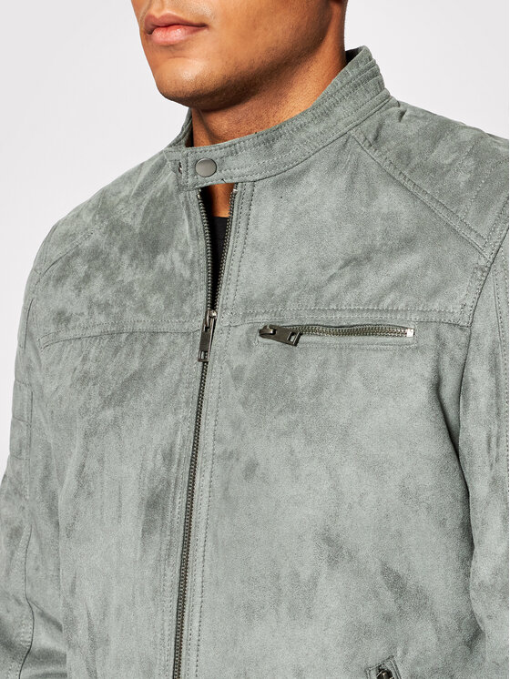 Jack & Jones Jack & Jones Kurtka z imitacji skóry Rocky 12147218 Szary Regular Fit