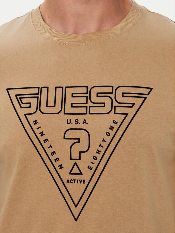 Guess Guess Tricou Z6YI20 K5016 Bej Regular Fit