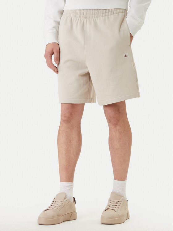 Calvin Klein Jeans Pantaloni scurți sport LV04RF282G Écru Regular Fit