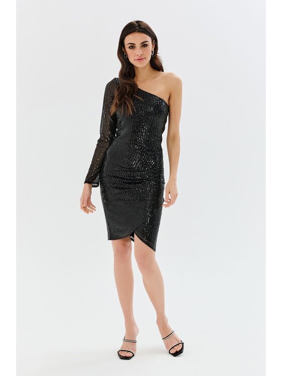 NAOKO NAOKO Večerné šaty After Midnight Čierna Slim Fit