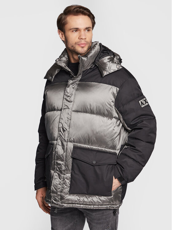 Férfi Télikabát Armani Exchange, Méret: S, Szürke, 6LZK34 ZNWHZ 7900