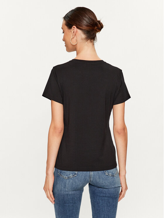 PINKO Pinko Marškinėliai Bussolotto 100355 A1AY Juoda Regular Fit