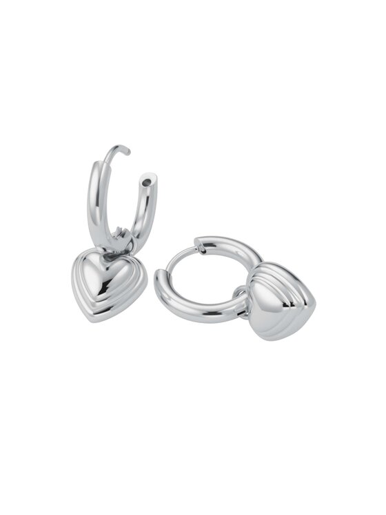 Rosefield Rosefield Kolczyki Heart Collection Srebrny