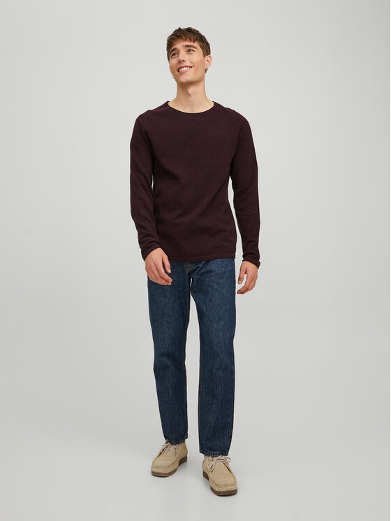 Jack&Jones Jack&Jones Džemper 12157321 Tamnocrvena Regular Fit