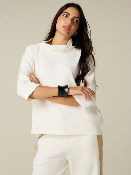 Oltre Oltre Felpa G857J004671N021 Bianco Regular Fit