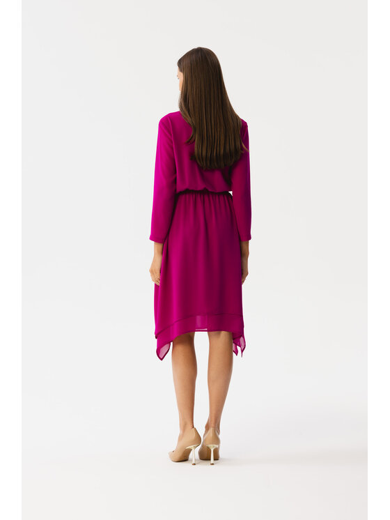 Stylove Stylove Každodenné šaty S354 Ružová Modern Fit