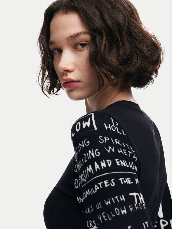 Desigual Desigual Блуза Rebe 24WWTK78 Черен Slim Fit