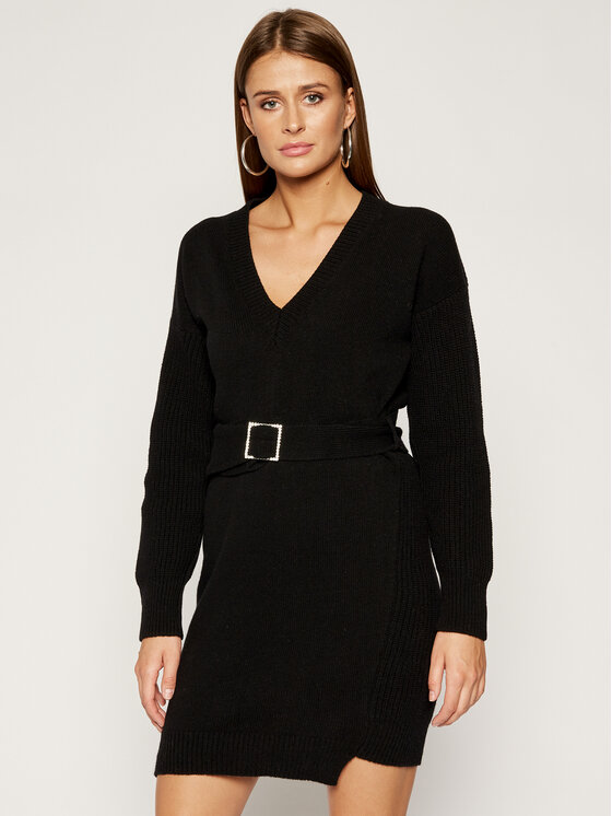 PINKO Pinko Плетена рокля Al 19-20 PBK2 1B1476 Y5U5 Черен Regular Fit