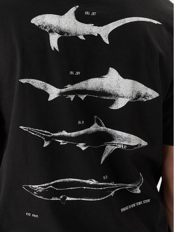 HUGO HUGO T-krekls Nofishix 50554370 Melns Regular Fit