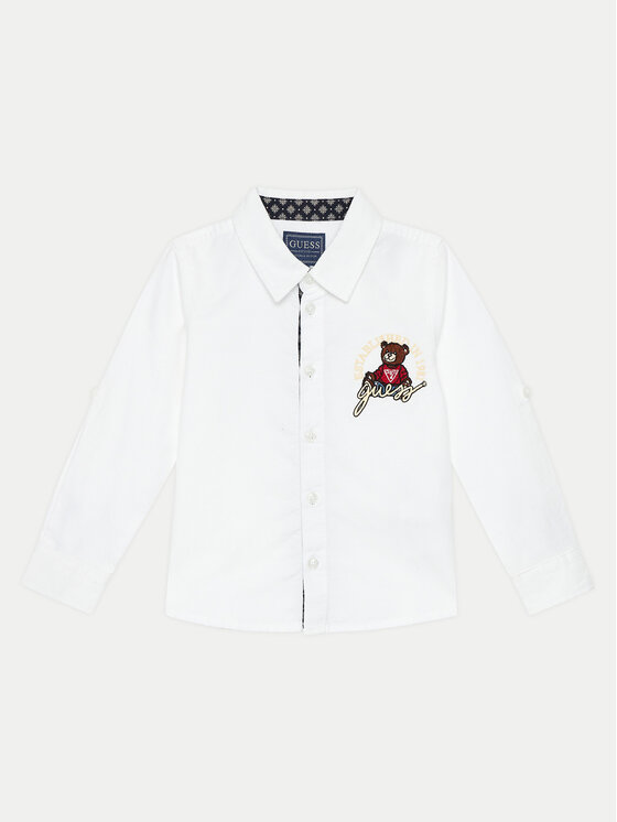 Guess Košeľa N4BH08 W9CL0 Biela Regular Fit